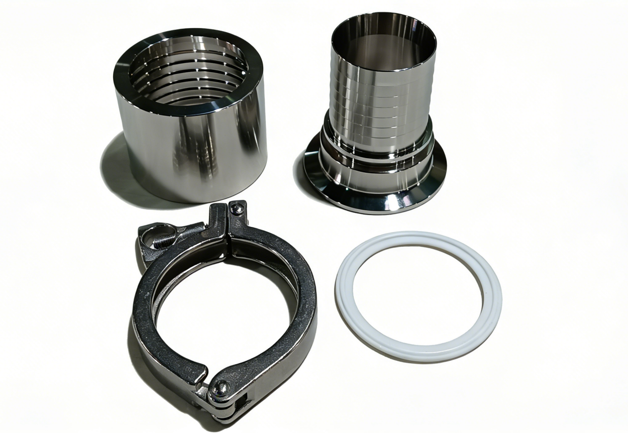 EPDM Food Hose Assembly, Dual Fiber & Steel Wire Reinforced, Flexible Sanitary Food Delivery Tube