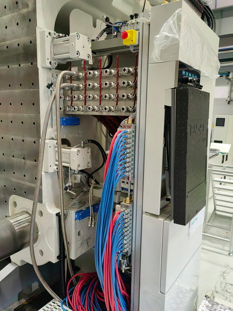 Hydraulic hose manufacturer workshop with organized hose assembly system