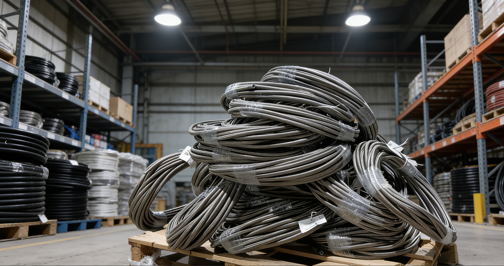 Stainless Steel 304 Braided Convoluted PTFE Hose for Data Center Liquid Cooling
