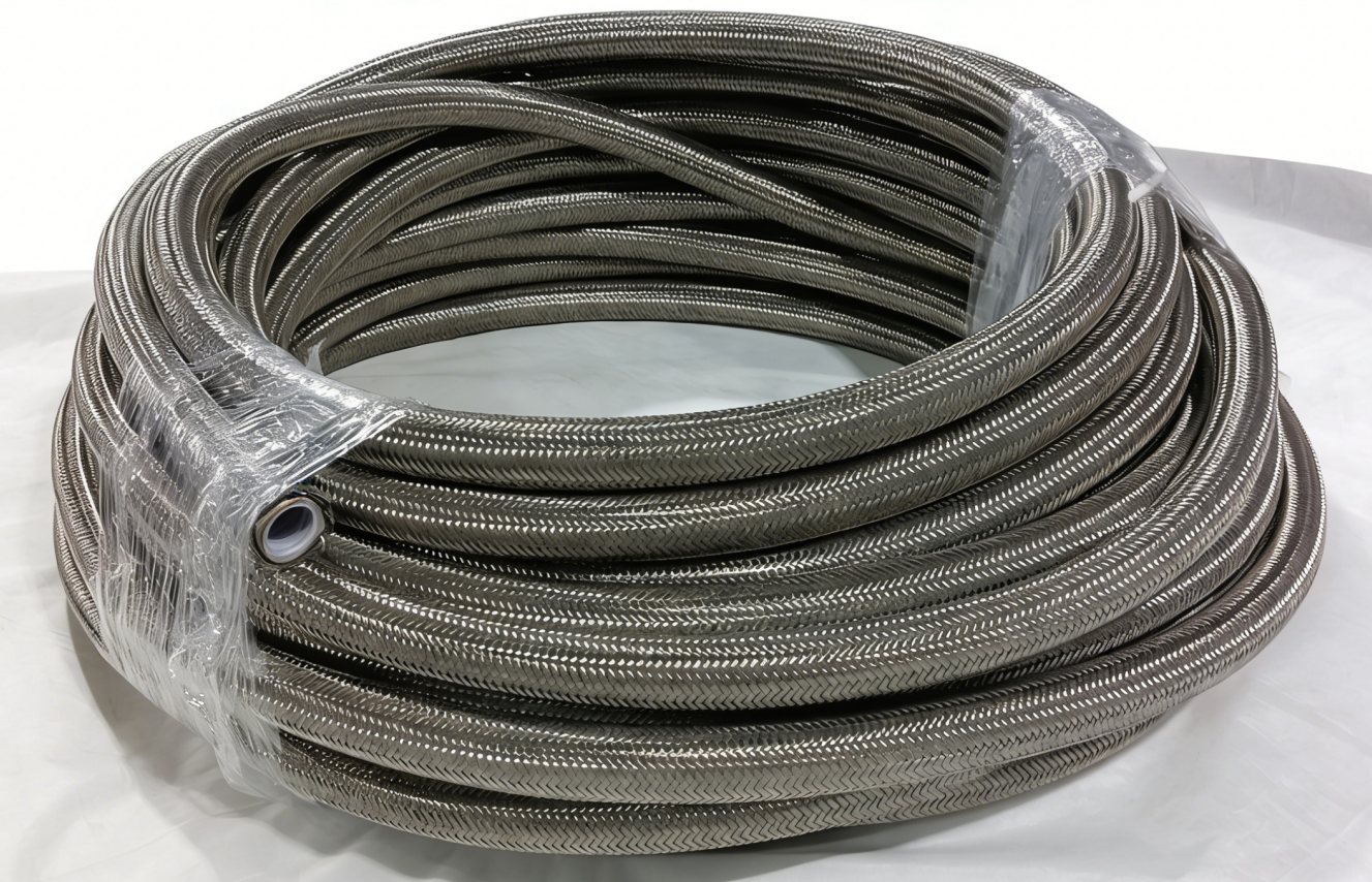 Stainless Steel 304 Braided Convoluted PTFE Hose for Data Center Liquid Cooling