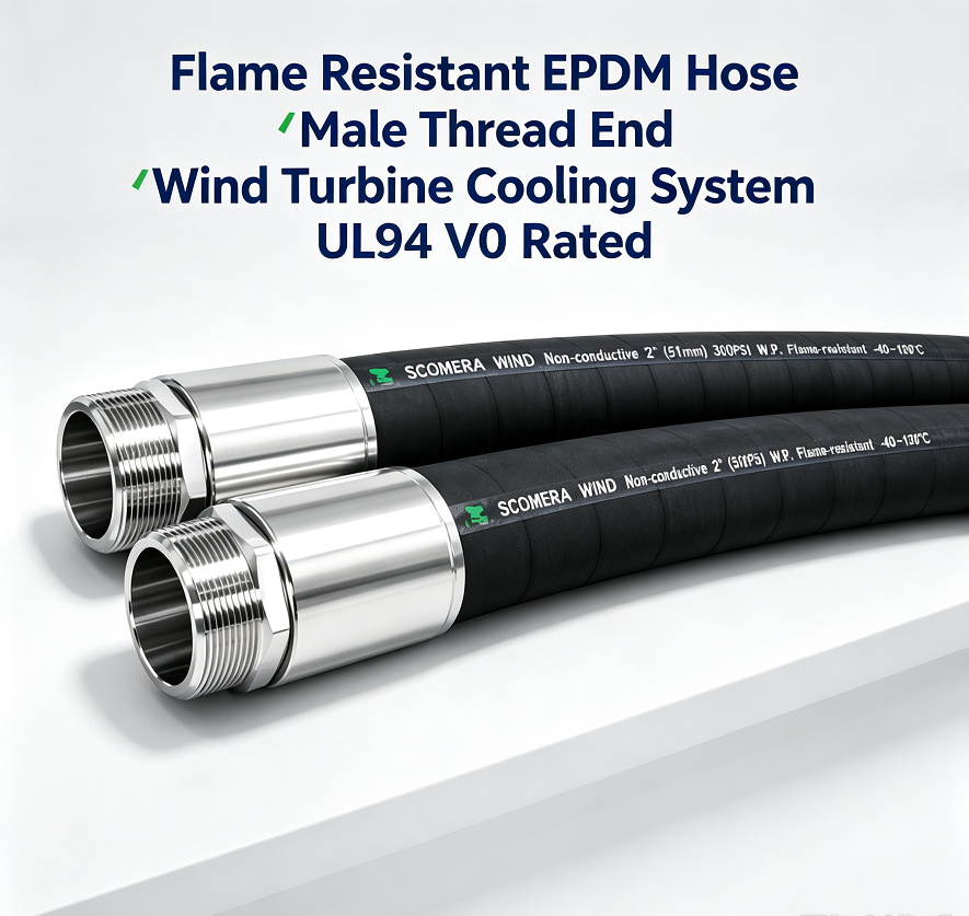 Non-Conductive High Insulation EPDM Hose, UL94 V0 Flame Resistant Liquid Cooling Rubber Hose