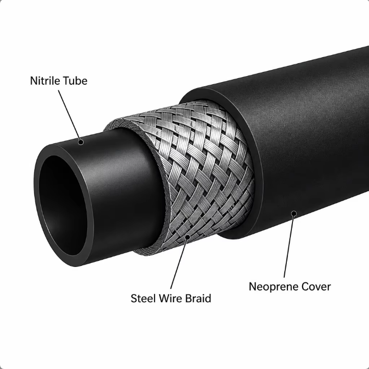 Hydraulic Hose for Log Splitter & Tractor | Medium Pressure SAE 100R1AT Hydraulic Hose