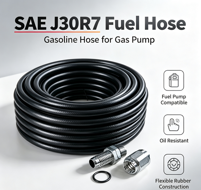 Fuel Dispenser Hose – SAE J30R7 Oil Resistant Wire Braided Fuel Delivery Hose