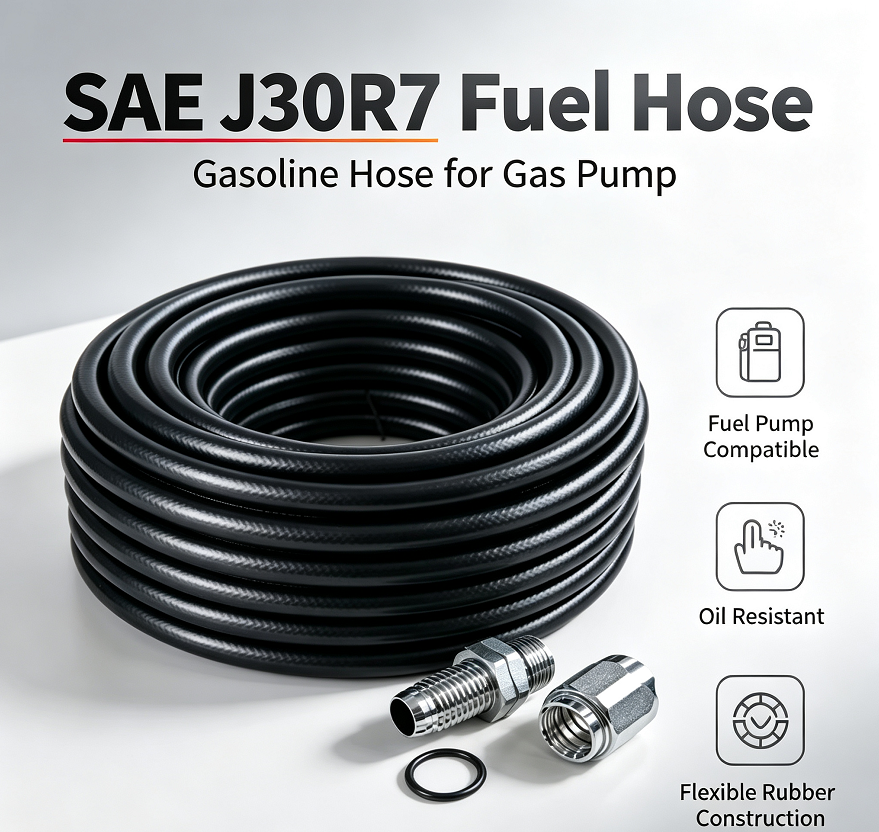 Fuel Dispenser Hose – SAE J30R7 Oil Resistant Wire Braided Fuel Delivery Hose