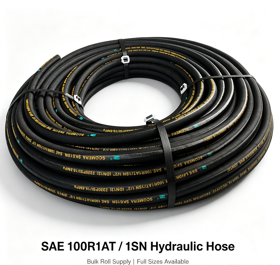 Hydraulic Hose for Log Splitter & Tractor | Medium Pressure SAE 100R1AT Hydraulic Hose