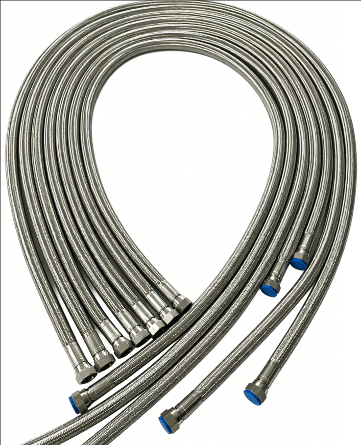 High - performance Multifunctional Teflon PTFE Corrugated Braided Tube for Data Center Liquid Cooling