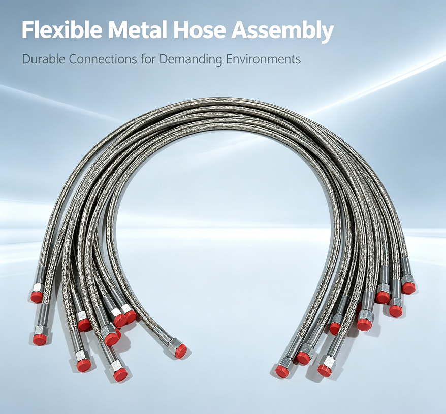 Stainless Steel 304 Braided Convoluted PTFE Hose for Data Center Liquid Cooling