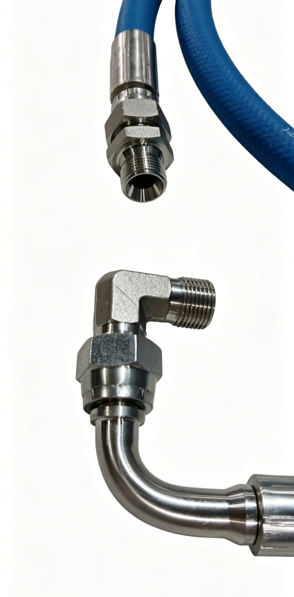 Industrial Rubber Hose Assembly - Anti-Static NBR & CSM for Hydraulic Oil, Robot Arm & Drag Chain