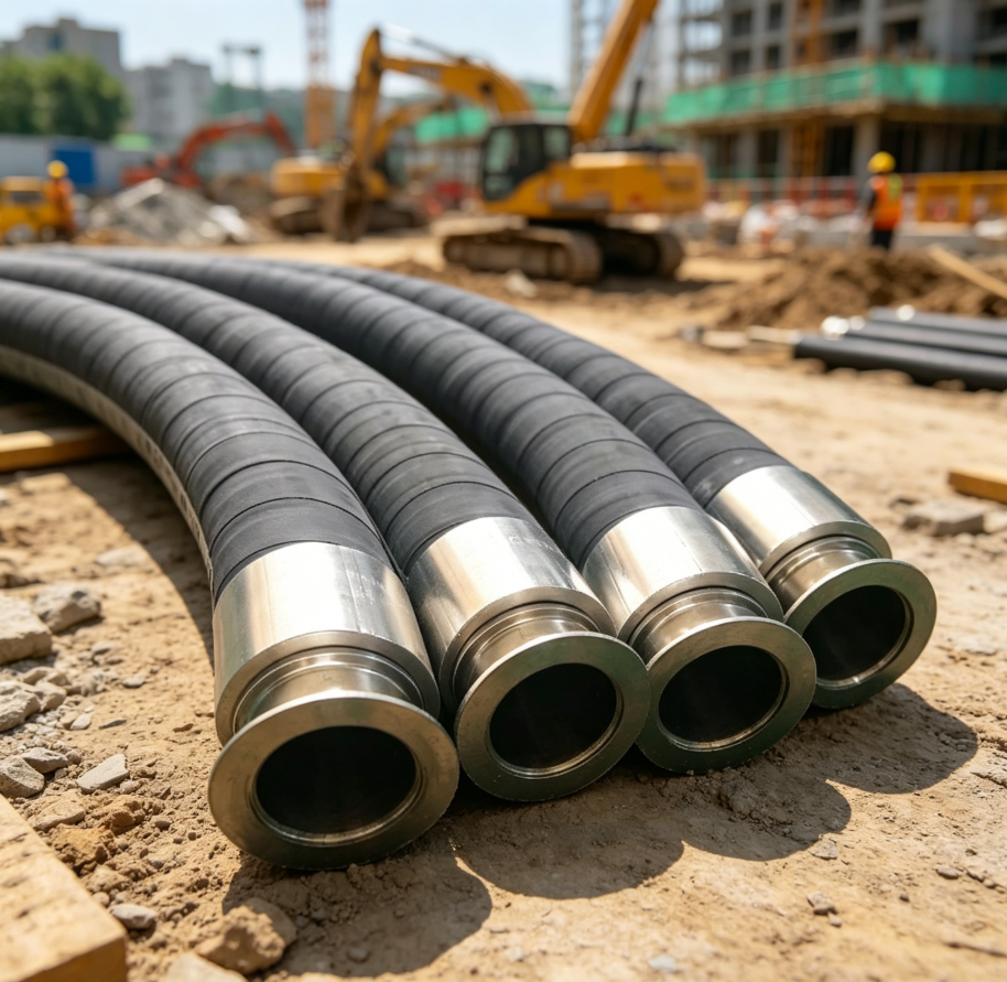 Multi Steel Reinforced Concrete Pump Rubber Hose - ASME B30.27 High Pressure Concrete Hose