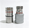 SLQC Dry-Break Liquid Cooling Quick Disconnect Connector – 21.5mm Threaded Coupling for CDU & Manifold, Red/Blue Color-Coded, Stainless Steel